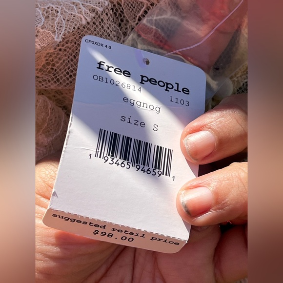 FREE PEOPLE SECRET ADMIRER LACE Top NWT - Picture 11 of 16